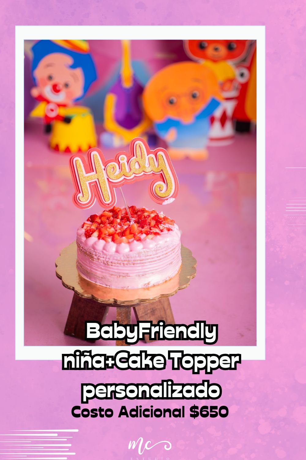 Pastel Baby Friendly niña